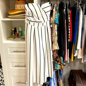 Romper - black and white striped